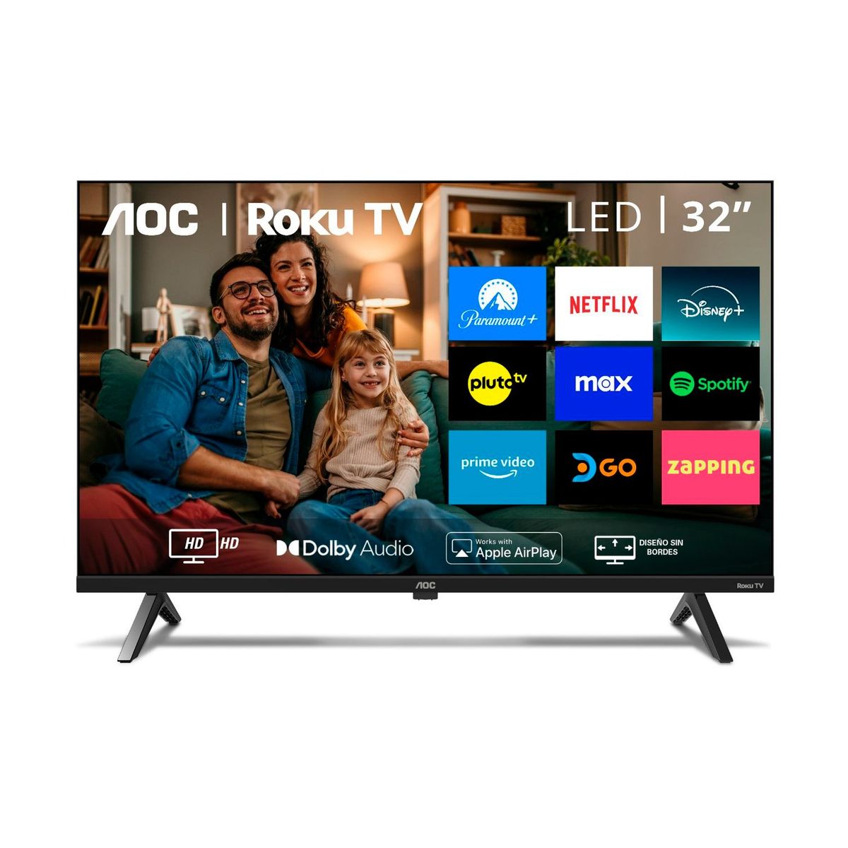 AOC - Smart TV 32" AOC Roku TV Series 32S5045 LED HD Wifi HDMI USB