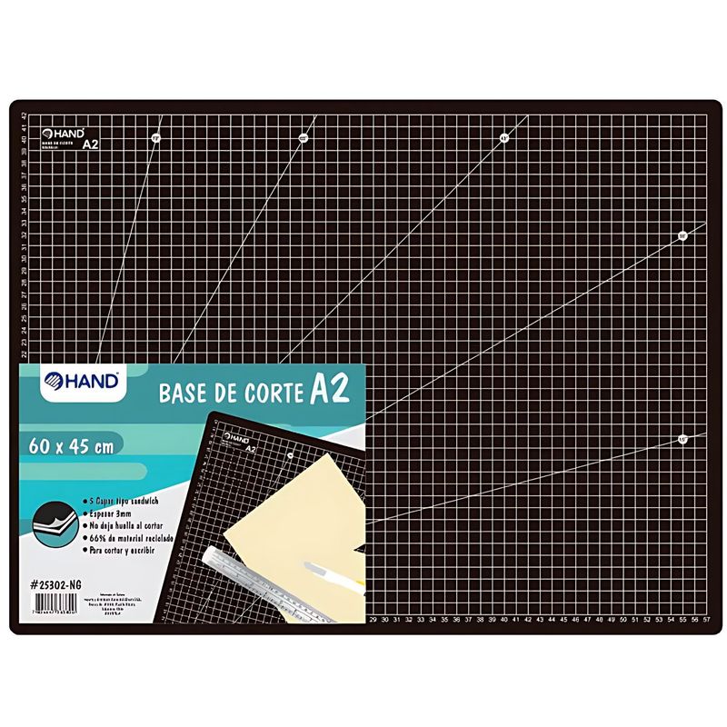 HAND - Base De Corte A2 60x45cm 3mm Negro - SC