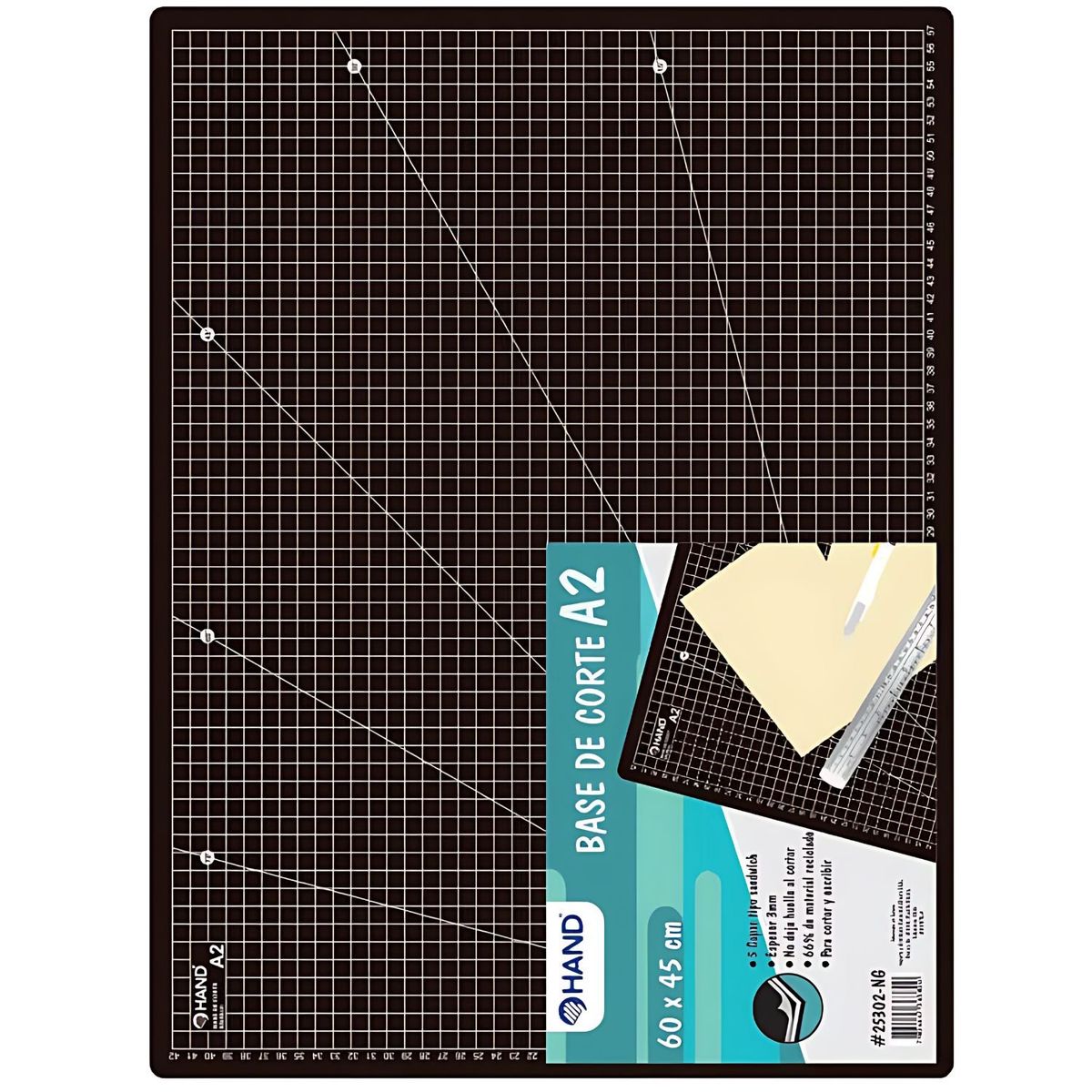 HAND - Base De Corte A2 60x45cm 3mm Negro - SC