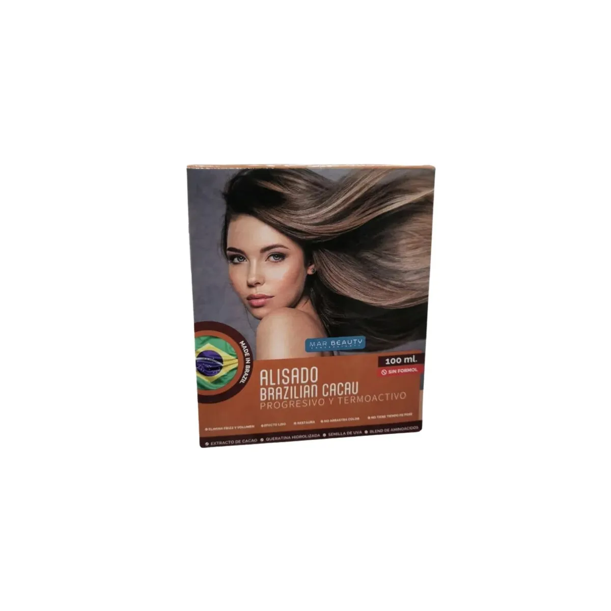 MAR BEAUTY - Tratamiento Alisado Brazilian Cacau 100ml Progresivo y Termoactivo