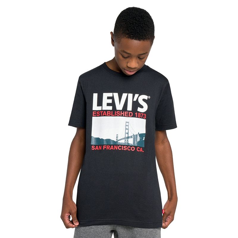 LEVIS - Polera Niño Manga Corta Negro Levis