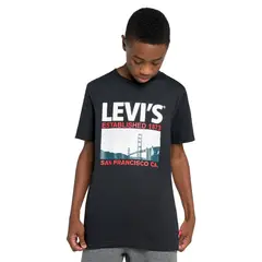 LEVIS - Polera Niño Manga Corta Negro