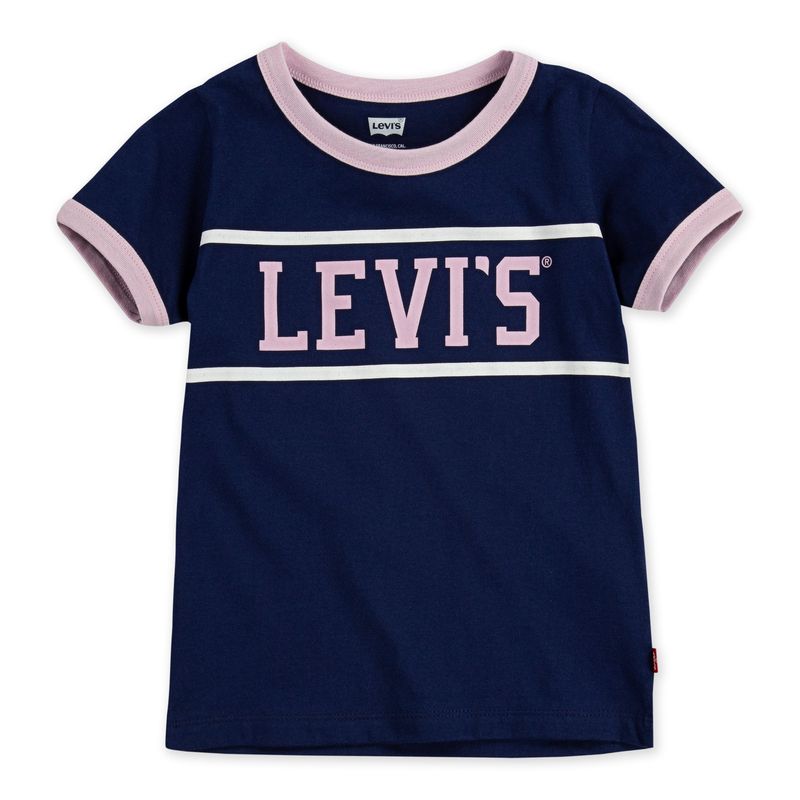 LEVIS - Polera Niña Manga Corta Azul Levis