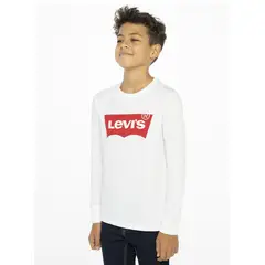 LEVIS - Polera Niño Manga Larga Blanco