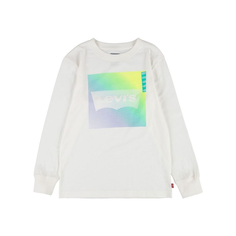 LEVIS - Polera Niño Manga Larga Blanco Levis