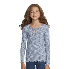 LEVIS - Polera Niña Manga Larga Azul