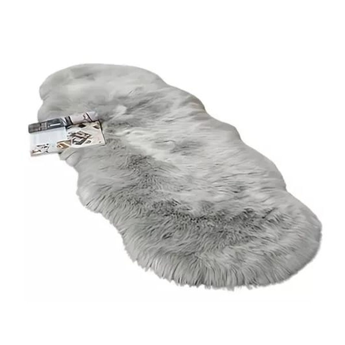 GENERICO - Alfombra Peluda Bajada de Cama 180x60 cm Gris Claro