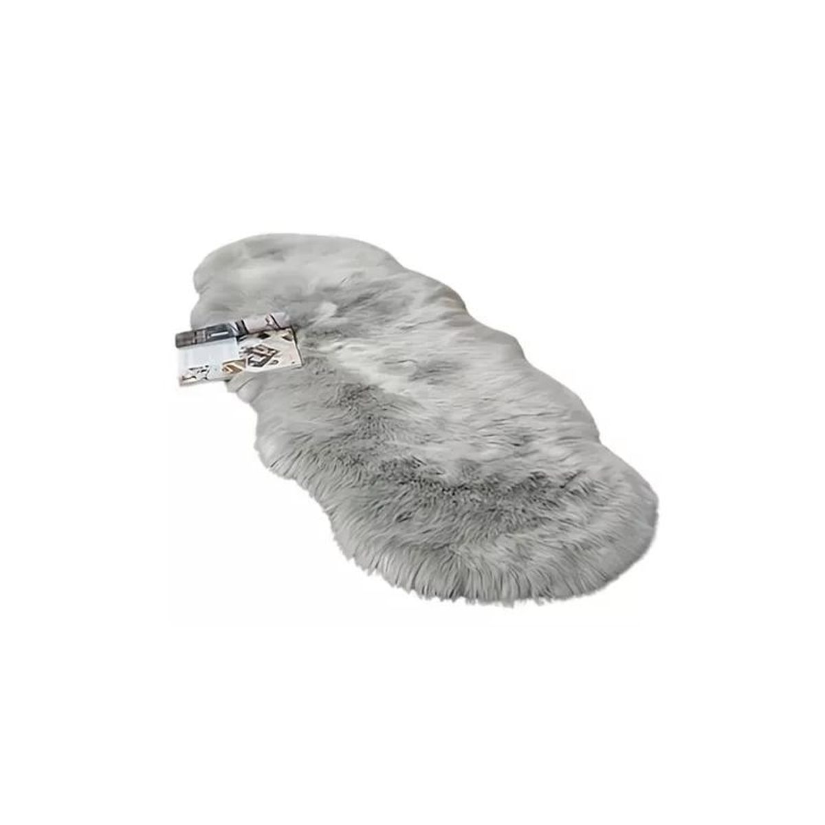 GENERICO - Alfombra Peluda Bajada de Cama 180x60 cm Gris Claro