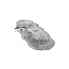 GENERICO - Alfombra Peluda Bajada de Cama 180x60 cm Gris Claro