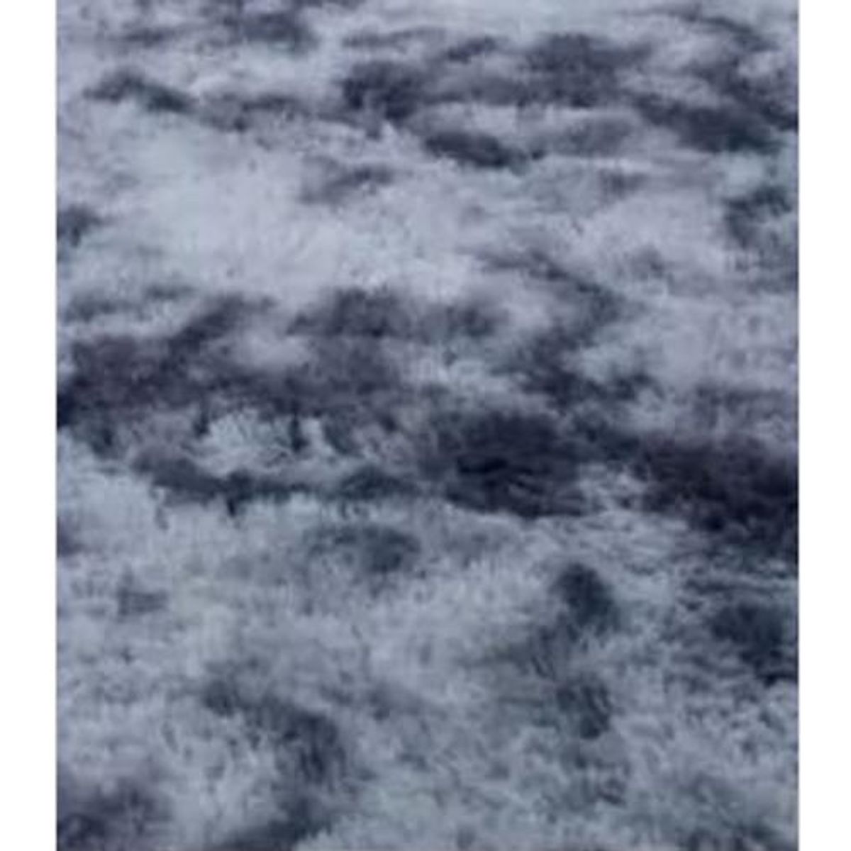 GENERICO - Alfombra Peluda Grande 2x24 m Gris Oscuro Jaspeado