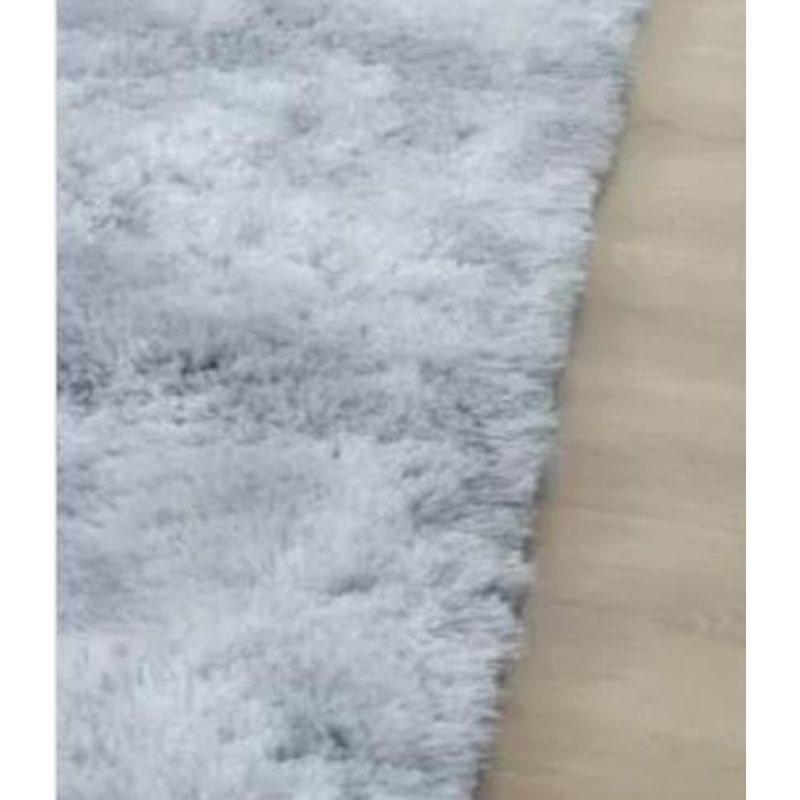 GENERICO - Alfombra Peluda Grande 2x24 m Gris Claro Jaspeado