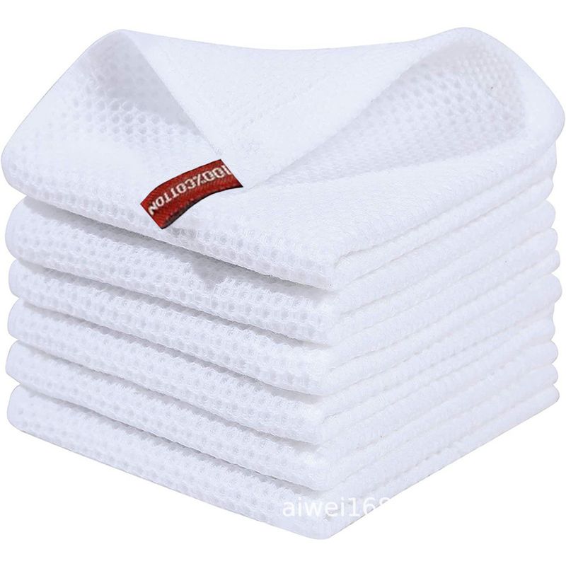 GENERICO - Paño de Cocina 70x34cm Toalla Wafle Algodon 77gr Pack 6 U