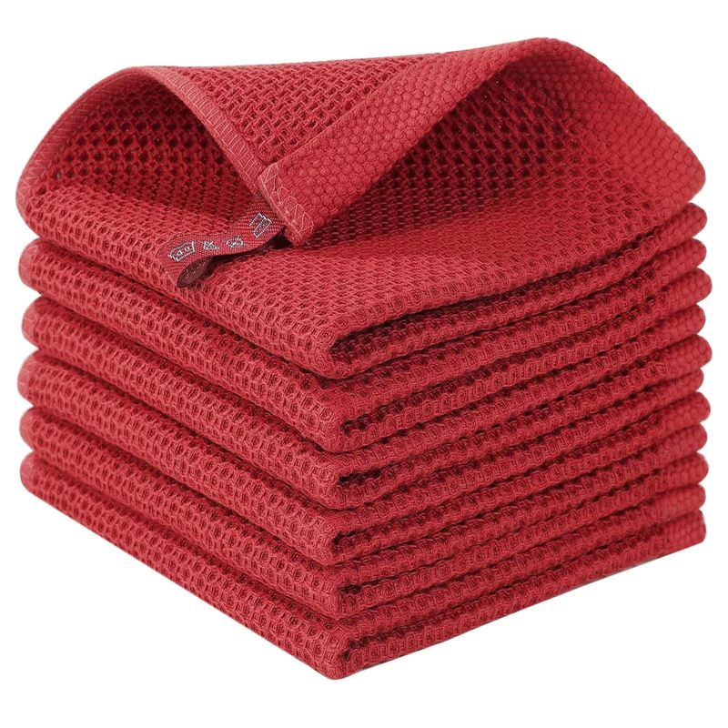 GENERICO - Paño de Cocina 70x34cm Toalla Wafle Algodon 77gr Pack 6 U