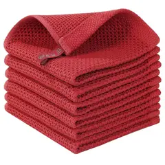 GENERICO - Paño de Cocina 70x34cm Toalla Wafle Algodon 77gr Pack 6 U