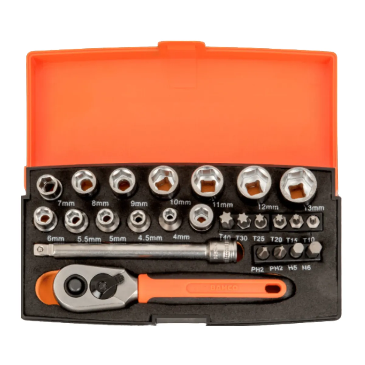 BAHCO - Juego de Dados 1/4" hexagonales, serie corta Bahco SBSL25