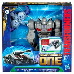 TRANSFORMERS - Figura de Acción One Corre y Lanza Megatron y Decepticon Whirlwing