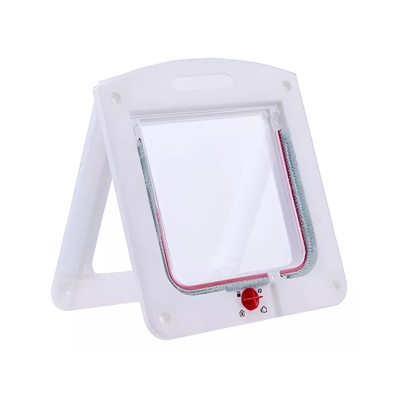 IMPORTCLICK - Puerta Abatible Exterior Mascotas Blanco - Blanco