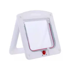 IMPORTCLICK - Puerta Abatible Exterior Mascotas Blanco - Blanco