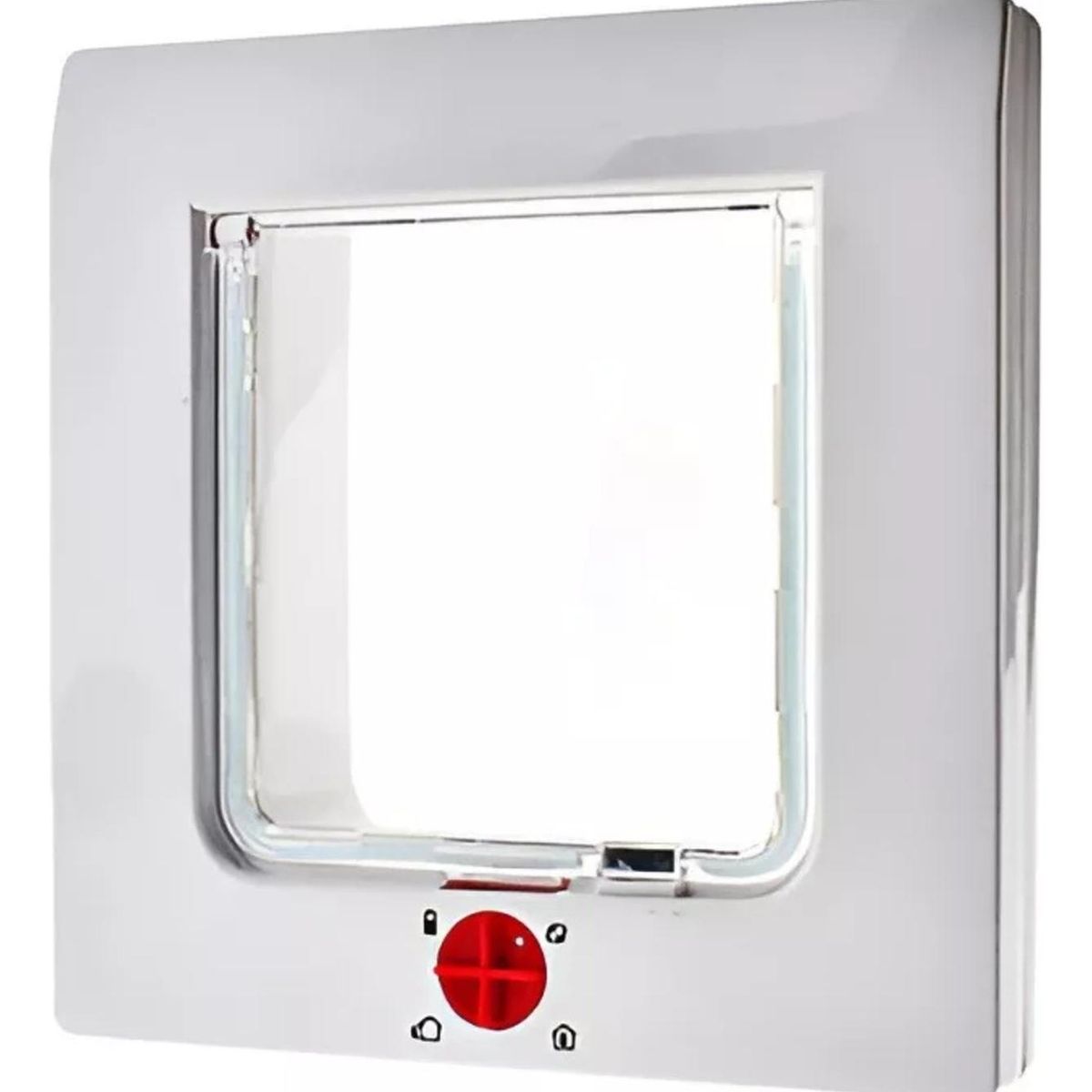 IMPORTCLICK - Puerta Abatible Exterior Mascotas Blanco - Blanco