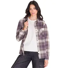 CAT - Camisa Flannel Relaxed Mujer Lila