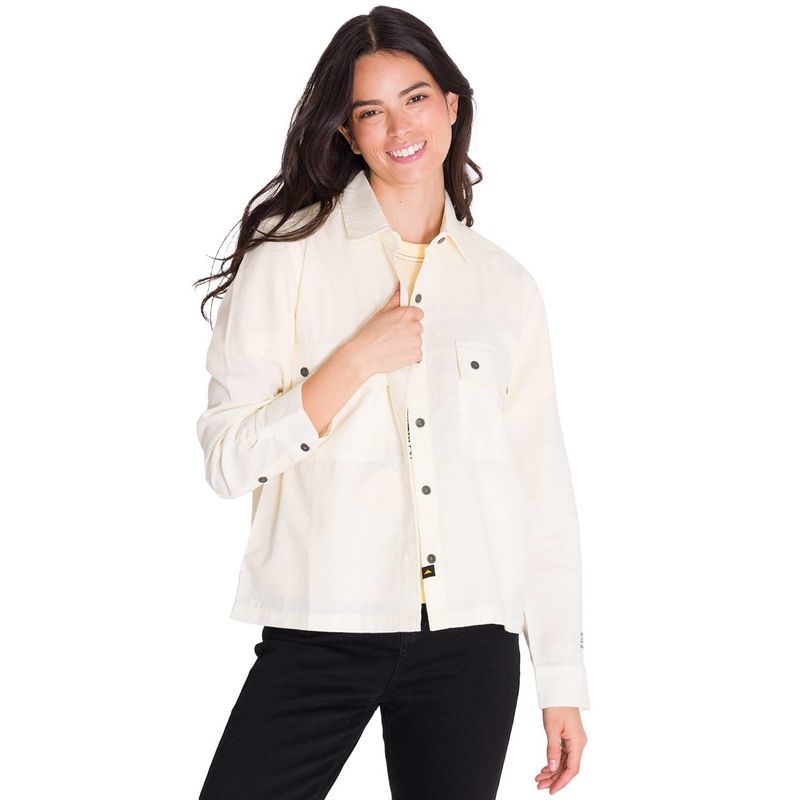 CAT - Camisa Heritage Uniform Boxy Mujer Vainilla CAT