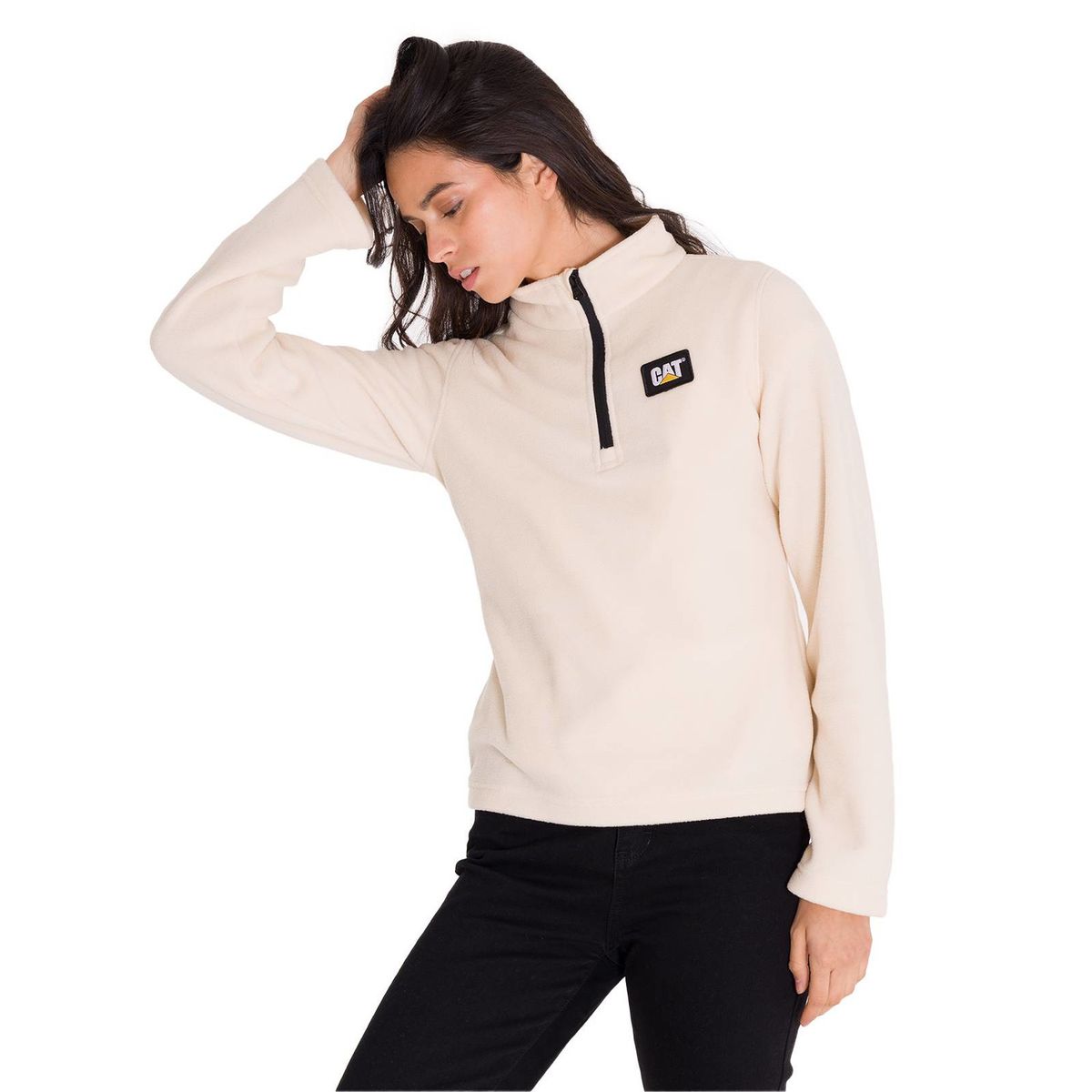 CAT - Polar Microfleece Quarter Zip Mujer Beige CAT