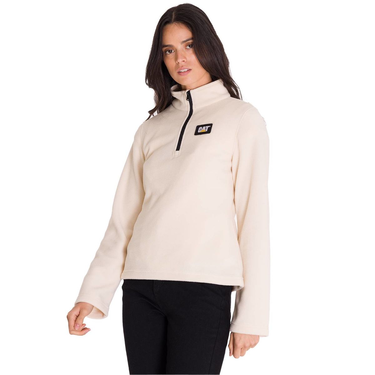 CAT - Polar Microfleece Quarter Zip Mujer Beige CAT
