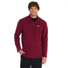 CAT - Polar Microfleece Quarter Zip Hombre Burdeo