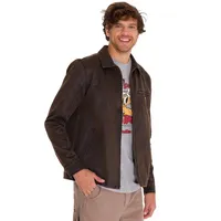 Chaqueta Casual Waxed Chore Hombre Café Oscura