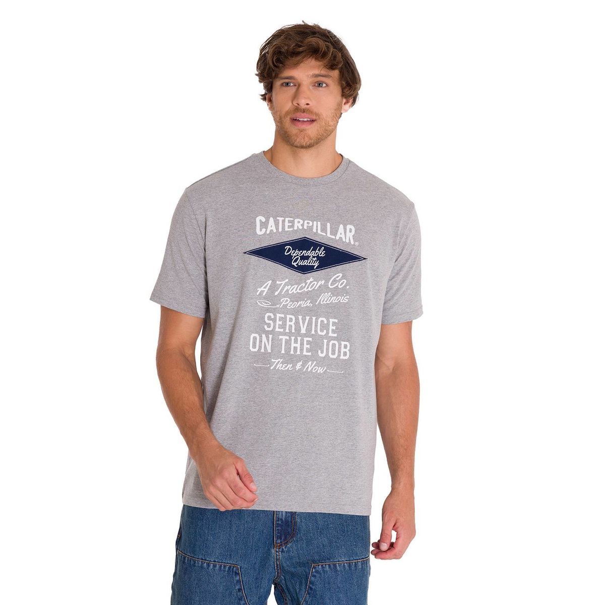 CAT - Polera Historic Traditions 7 Hombre Gris CAT