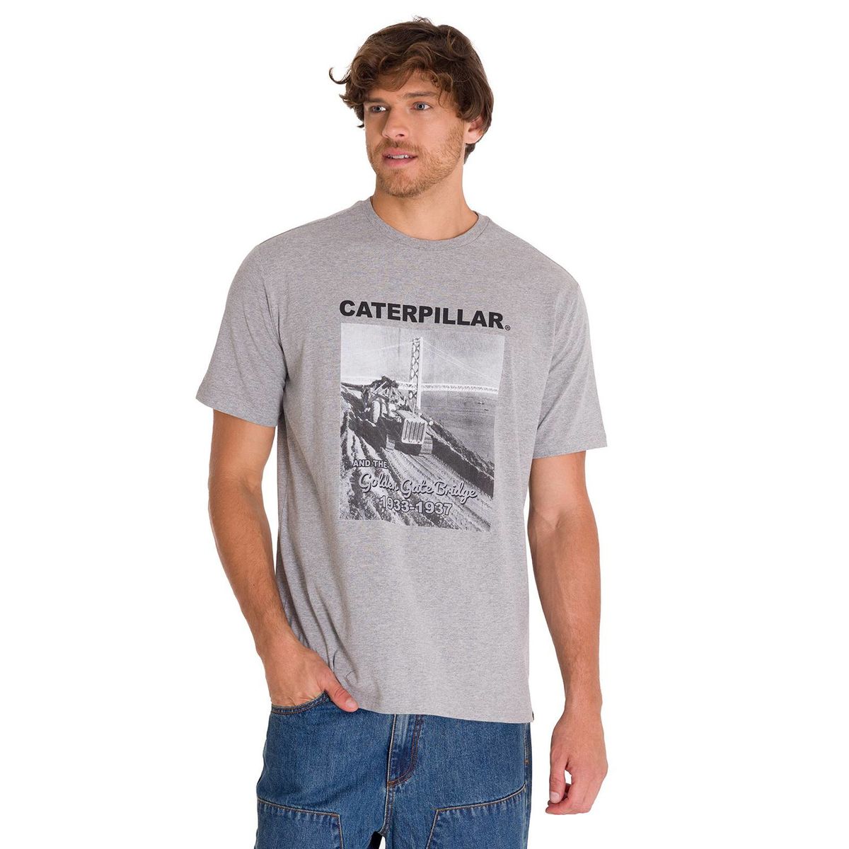 CAT - Polera Casual Projects Graphic 7 Hombre Blanca CAT