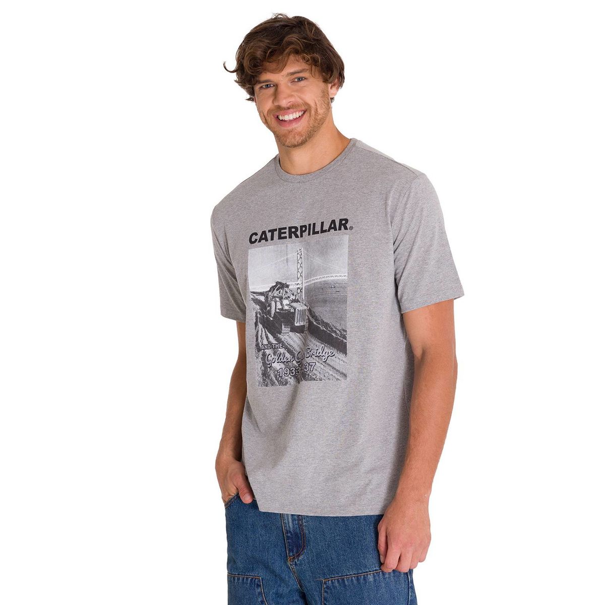 CAT - Polera Casual Projects Graphic 7 Hombre Blanca CAT