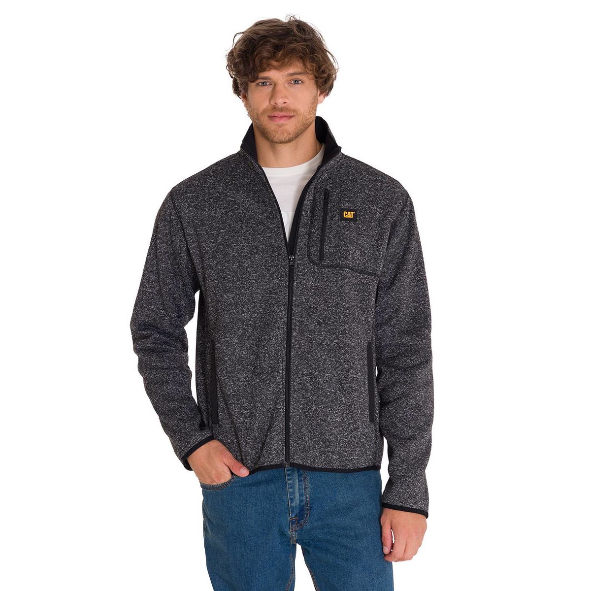 CAT - Polar Fleece Full Zip Hombre Gris CAT