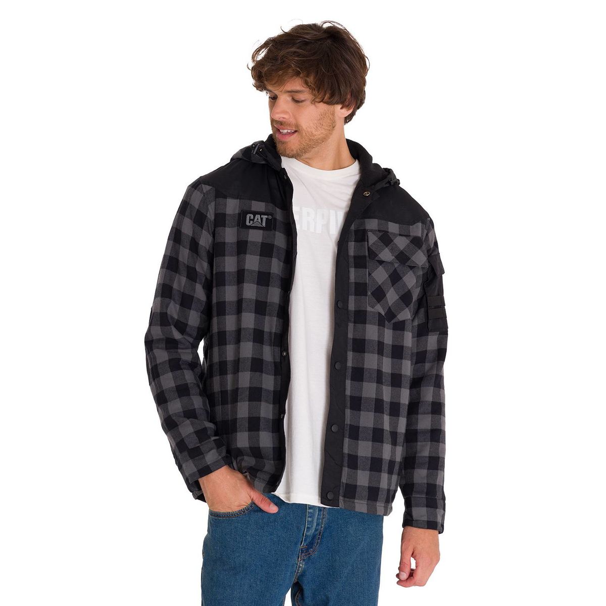 CAT - Chaqueta Sequoia Shirt Hombre Gris Oscuro CAT