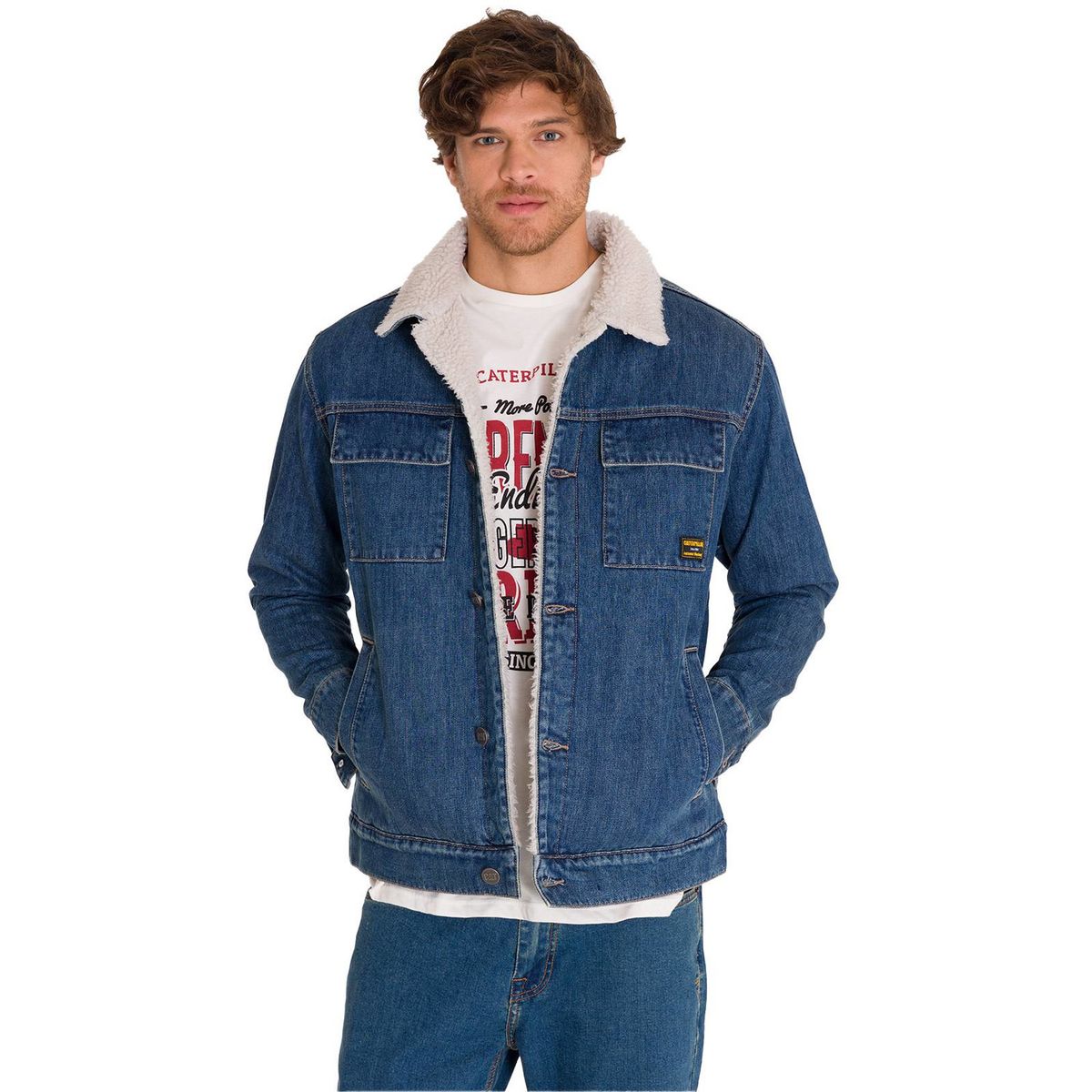 CAT - Chaqueta Sherpa Lined Work Unisex Denim CAT