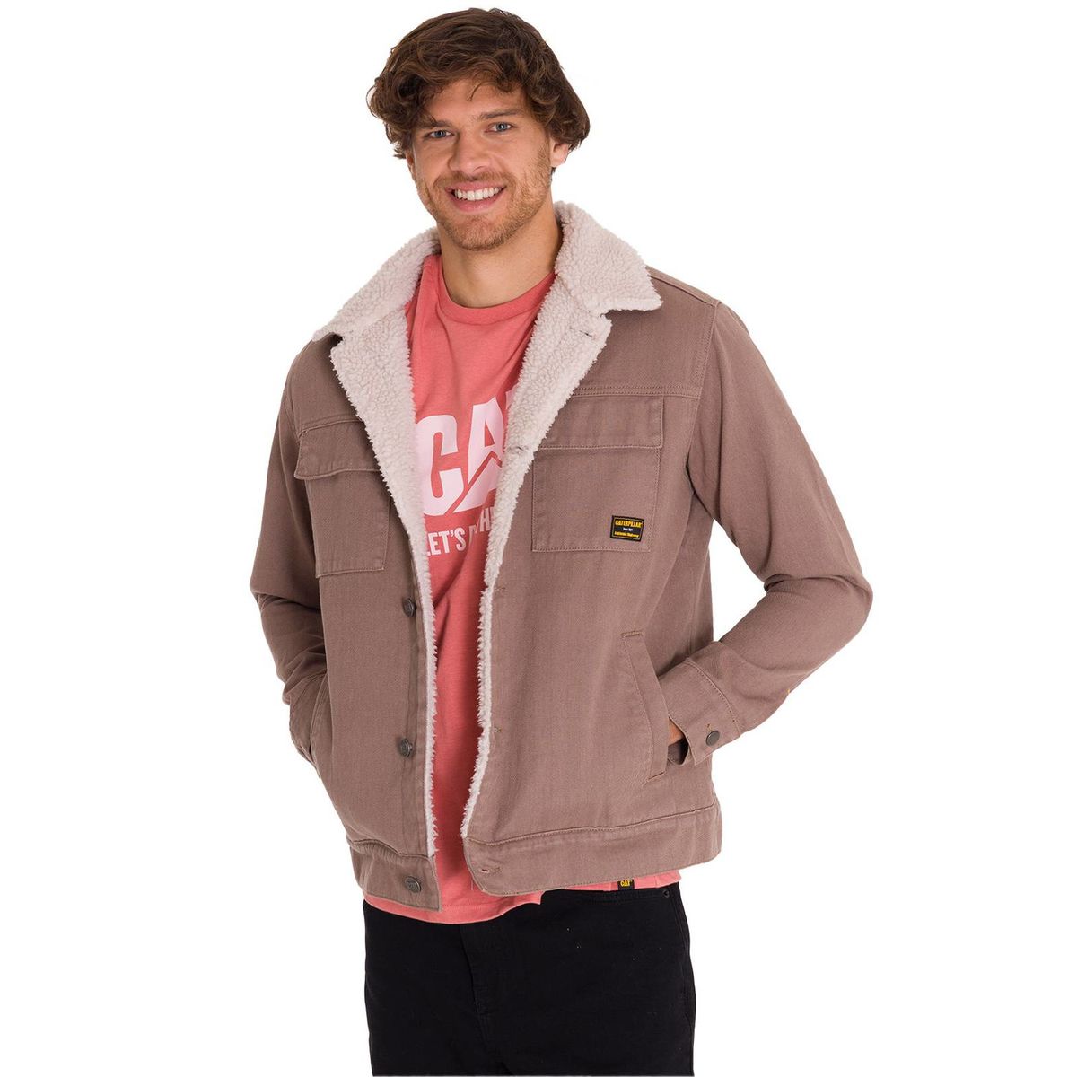 CAT - Chaqueta Sherpa Lined Work Unisex Taupe CAT