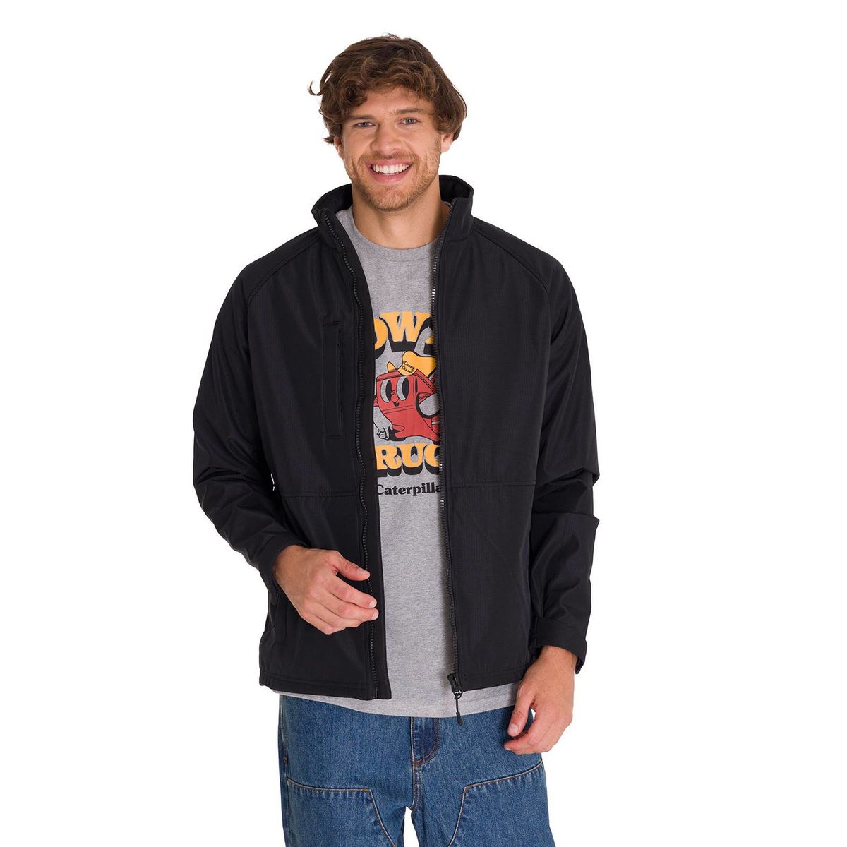 CAT - Chaqueta Ripstop Softshell Hombre Negra CAT