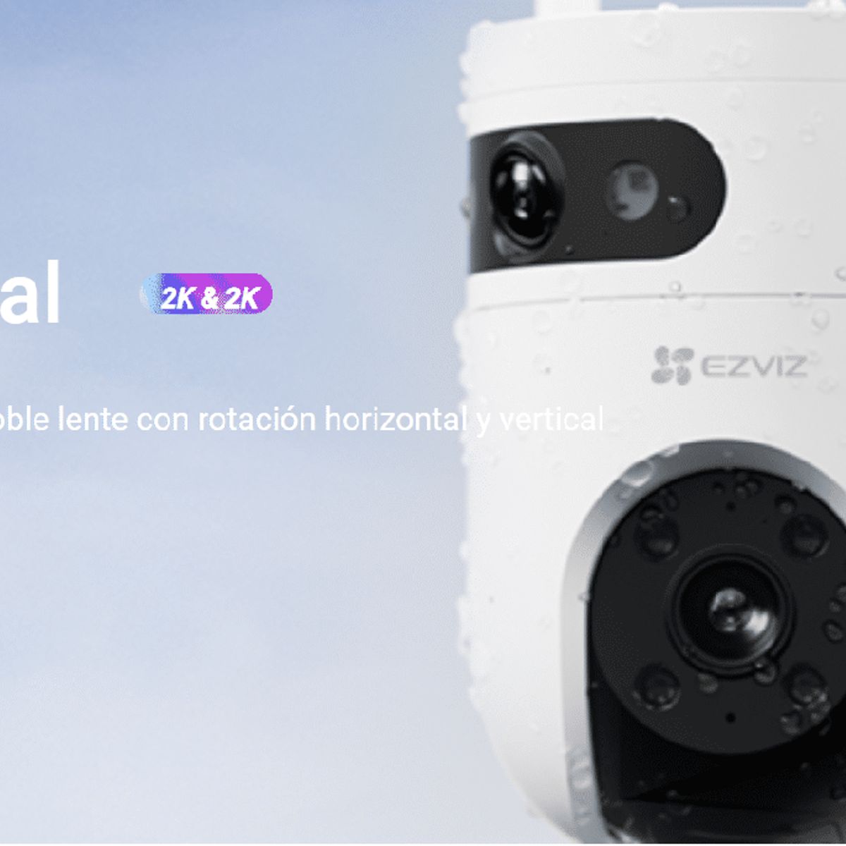 EZVIZ - Cámara Pt Wi-Fi Inteligente Dual H9C 2K Ezviz