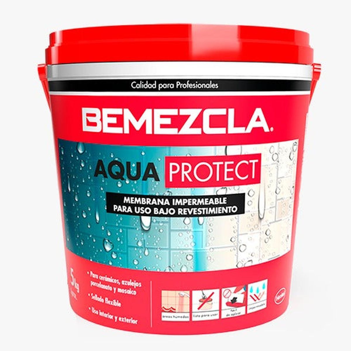 HENKEL - BEMEZCLA AQUAPROTECT - Membrana Impermeable para uso bajo revestimiento, 5Kg