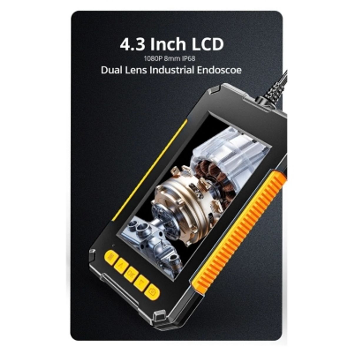 GENERICO - Endoscopio Industrial 5 Metros Lente Dual Hd Impermeable