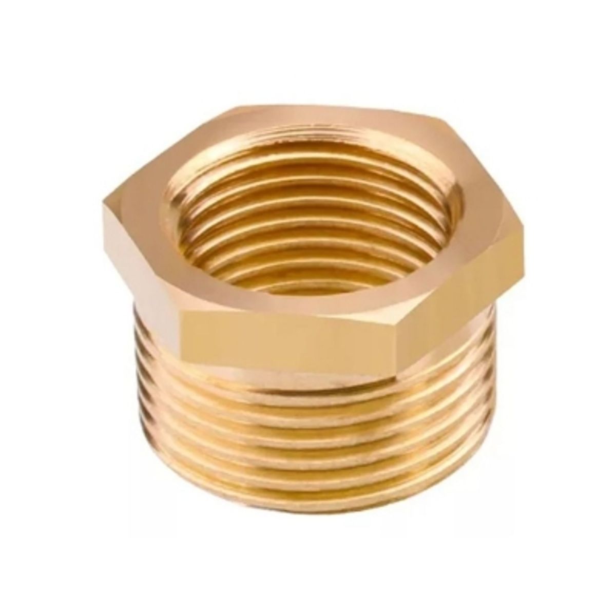 GENERICO - Niple Buje Bushing 14 Hi- 12 He Conector Bronce Manómetro