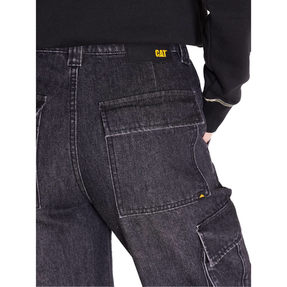 CAT - Jeans Rigid Exaggerated Cargo Mujer Gris CAT