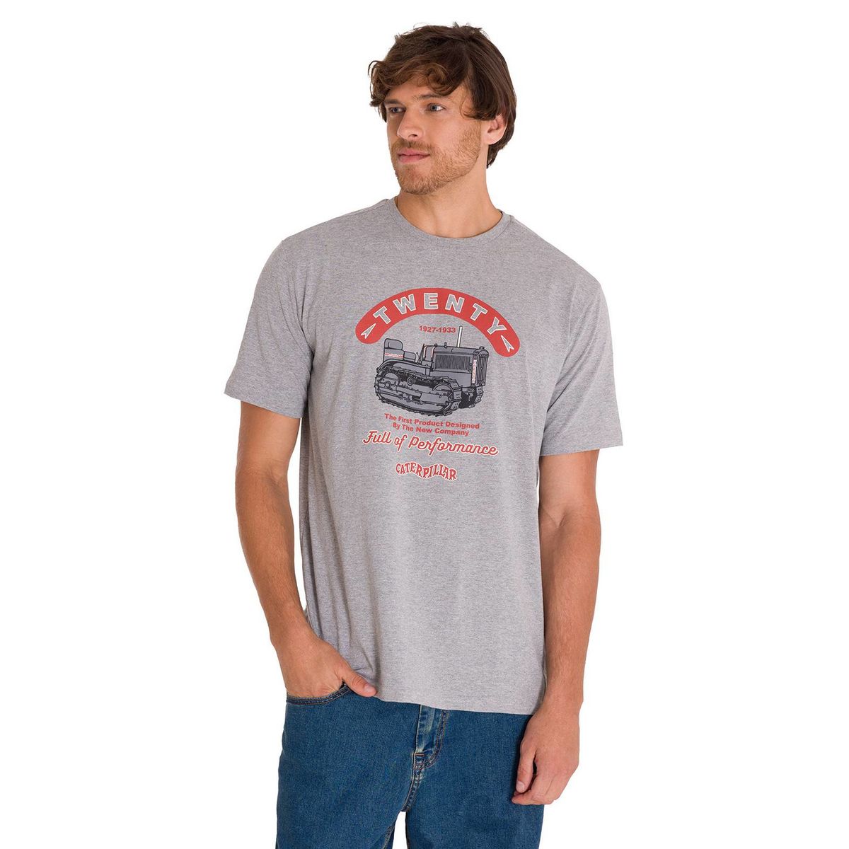 CAT - Polera Casual Projects Graphic 1 Hombre Gris CAT