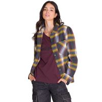 Camisa Flannel Relaxed Mujer Púrpura CAT_.