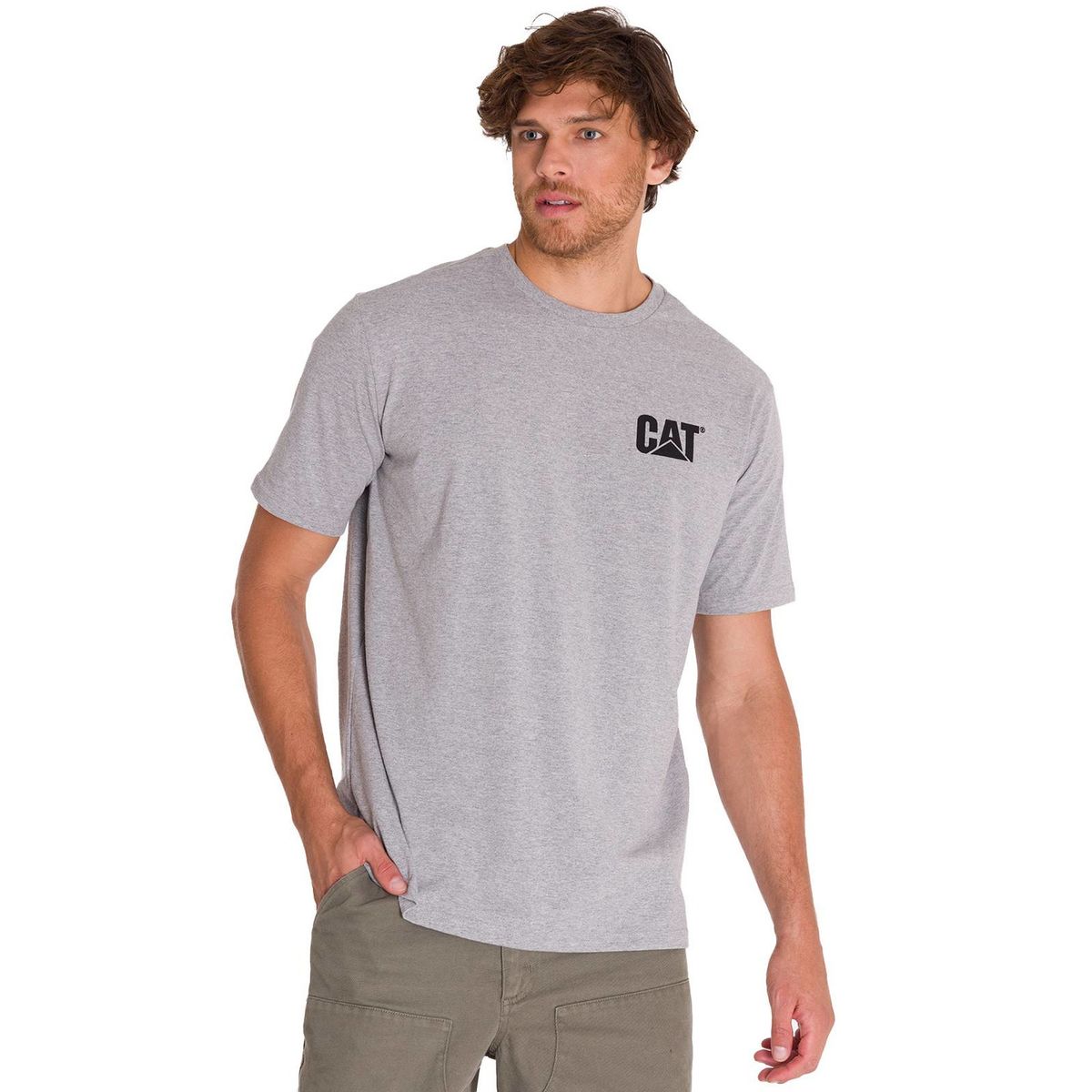 CAT - Polera Casual Everyday Workwear 5 Hombre Gris CAT