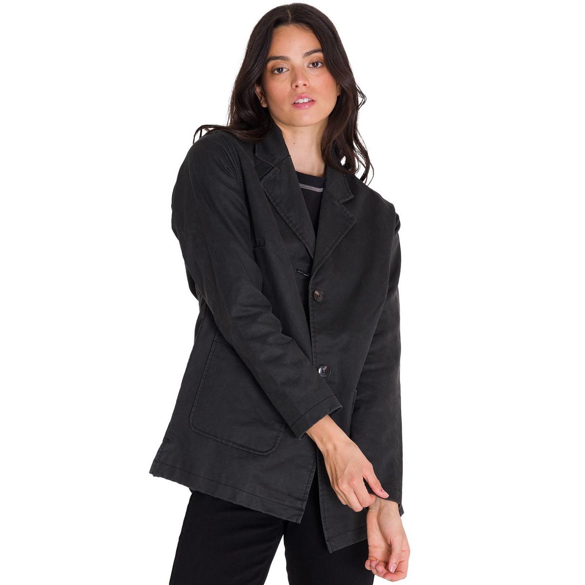 CAT - Blazer Waxed Twill Relaxed Chore Mujer Negro CAT