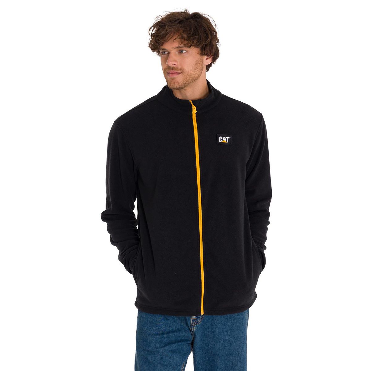 CAT - Polar Microfleece Full Zip Hombre Negro CAT