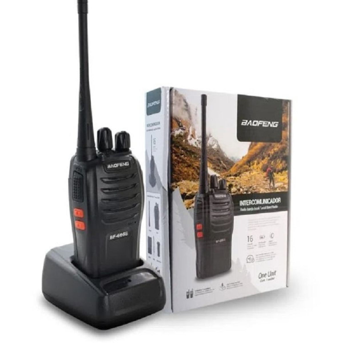 BAOFENG - Radio Transmisor Intercomunicador Walkie Talkie 30km 16 Can SOS