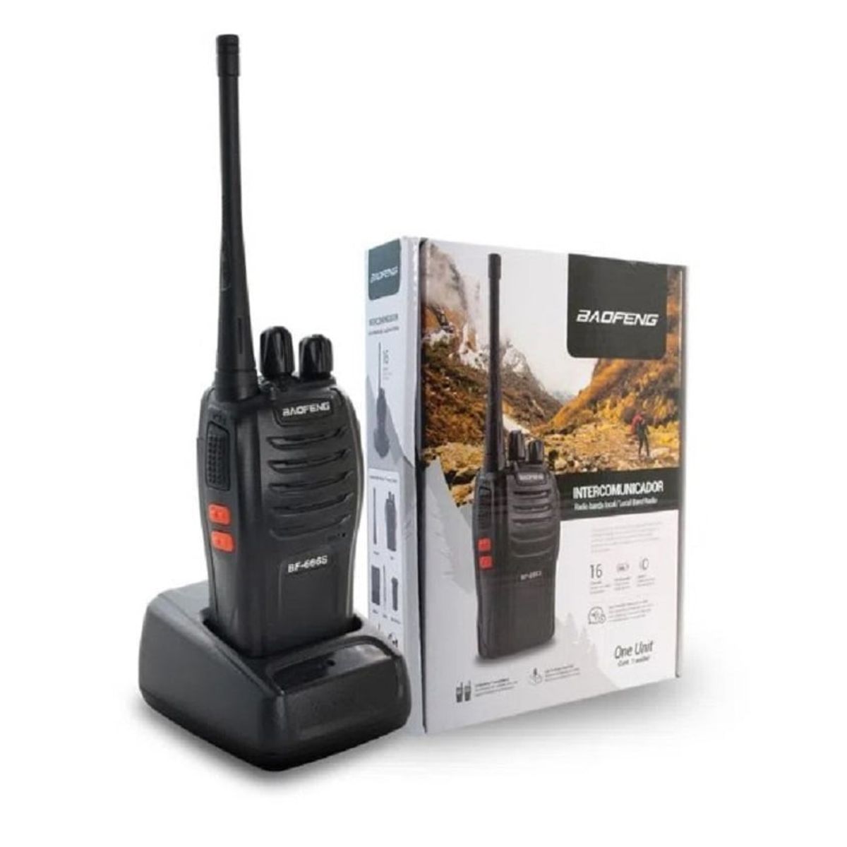BAOFENG - Radio Transmisor Intercomunicador Walkie Talkie 30km 16 Can SOS