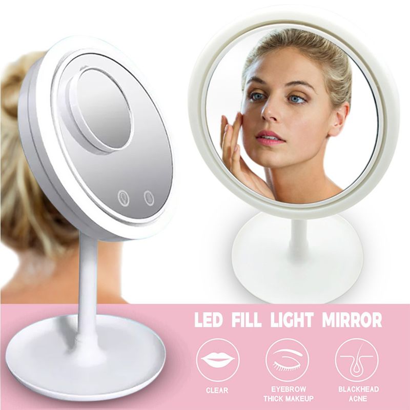 MOVI - Espejo Led 3 en 1 Con Luz Led, Ventilador y Aumento
